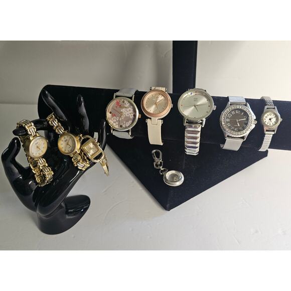9 WATCHES Bundle Lot Women's As Is DIY Craft Project Untested Steampunk Project - Picture 1 of 9